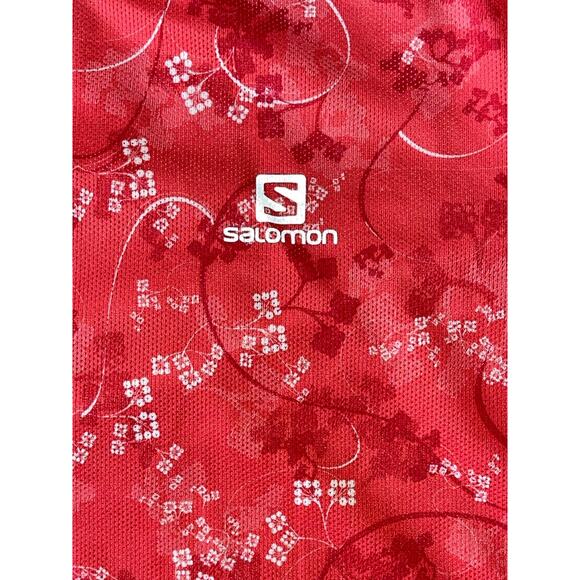 Womens Salomon ActiLite Jersey Athletic Cycling Workout Top Pinkish/Red Size M - Picture 3 of 9